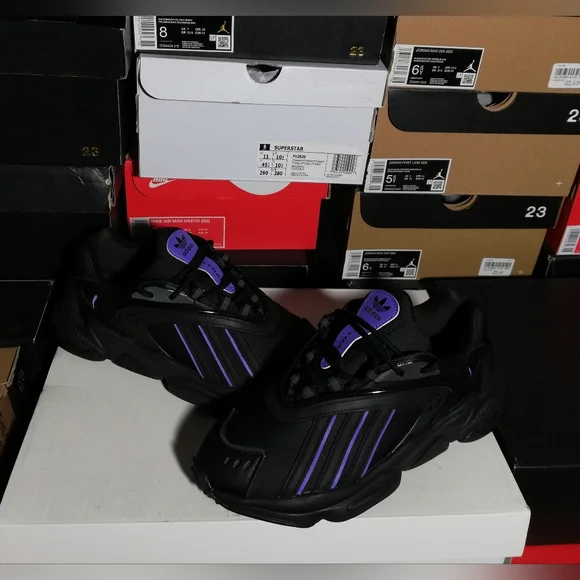 ADIDAS OZTRAL DEEPBLACK/PURPLE WOMEN'S US SIZE 6 BRAND NEW BUT NO BOX - Picture 5 of 12